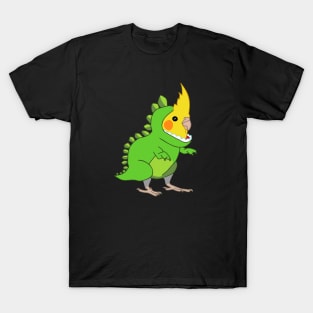 FUnny Cockatiel Dinosaur Doodle T-Shirt